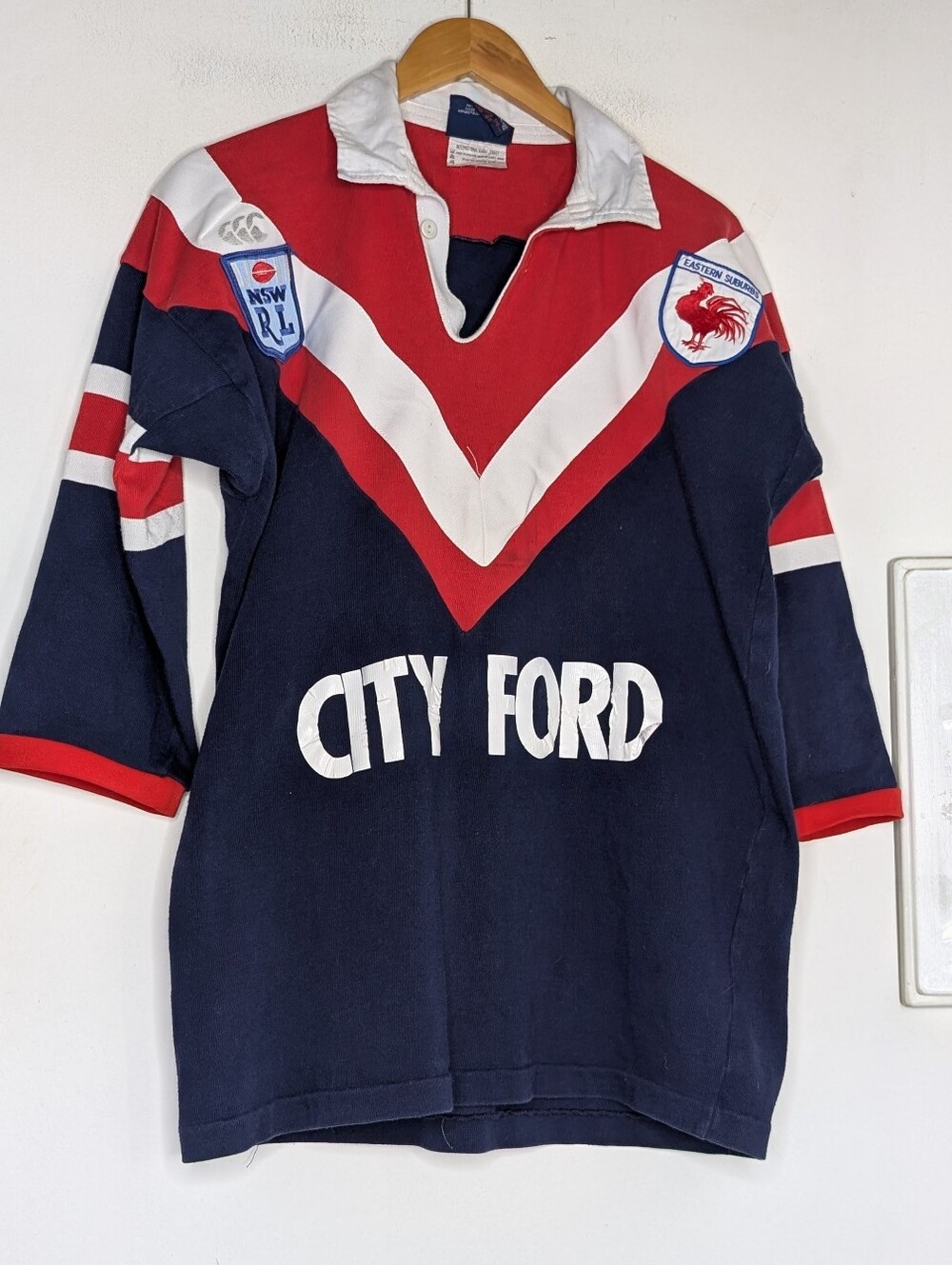 SYDNEY ROOSTERS 1976 NRL VINTAGE RUGBY JERSEY 🏉 RARE | CITY FORD size XXL RETRO